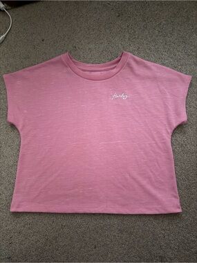 Hurley Rose Pink Boxy Cropped Tee